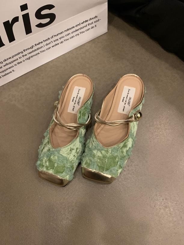 Mules Mary Jane Toe Cap