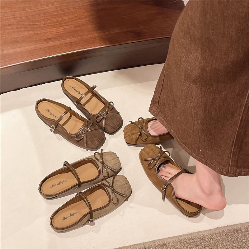 Bow Jane Square-Toe Mary Mules