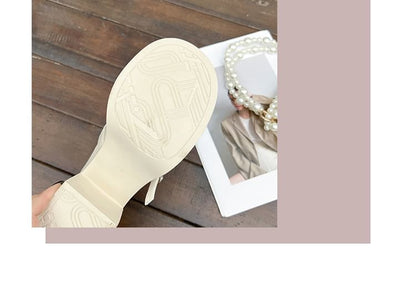 Mary Shoes Heel Jane Bow Block