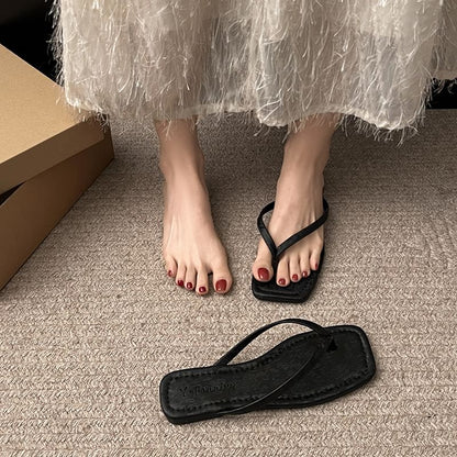 Thong Square-Toe Sandals