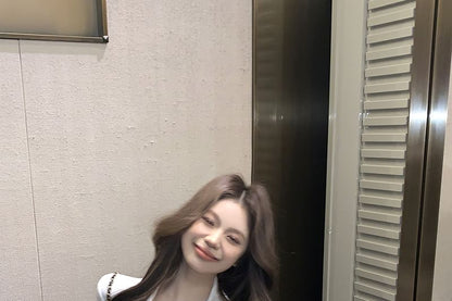 Short-Sleeve Fit Plain Collar Slim Tee