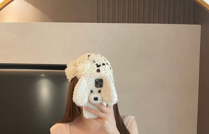 Slim Fit Cap-Sleeve Neck T-Shirt Lace Panel Bra Top / Bow Scoop