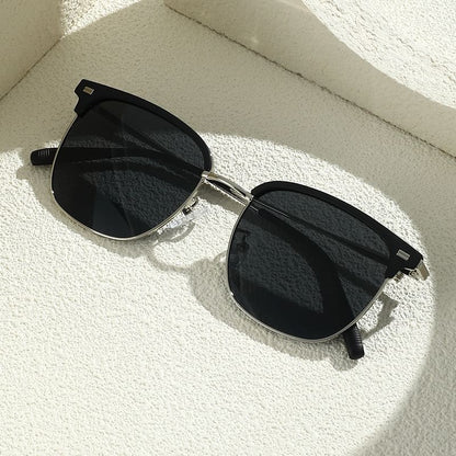 Metal Browline Sunglasses