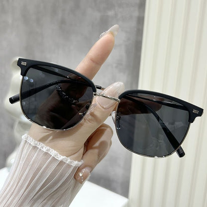 Metal Browline Sunglasses