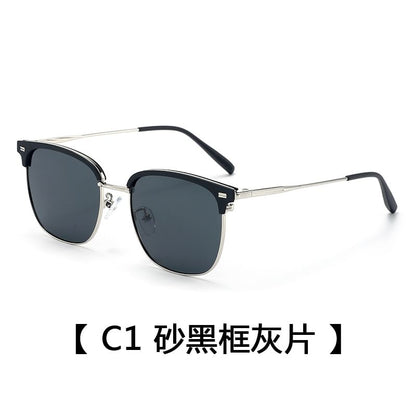 Metal Browline Sunglasses