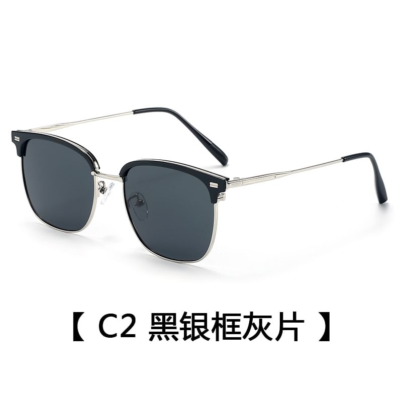 Metal Browline Sunglasses
