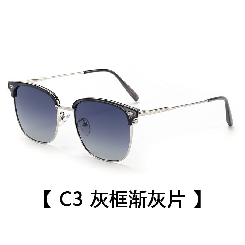 Metal Browline Sunglasses