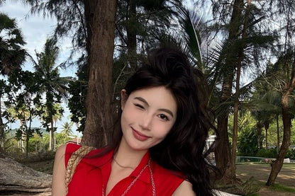 Slit Top Plain Collared Sleeveless Crop Zipped Fit Slim