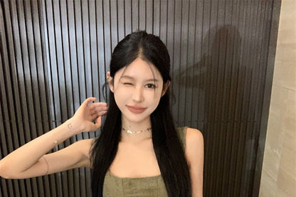 Peplum Tank Jacquard Frayed Top Asymmetrical Scoop Neck