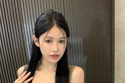 Peplum Tank Jacquard Frayed Top Asymmetrical Scoop Neck