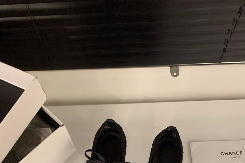 Bow Mary Jane Flat Mesh Shoes