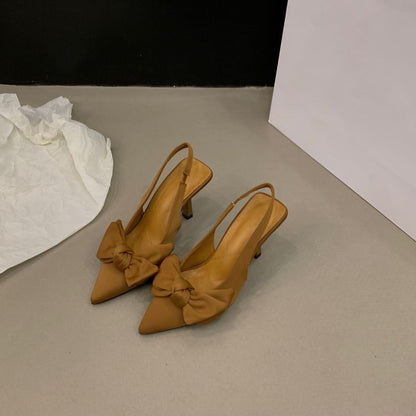 Slingback Bow Pumps Heel Stiletto