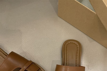 Slide Loop Toe Flat Sandals