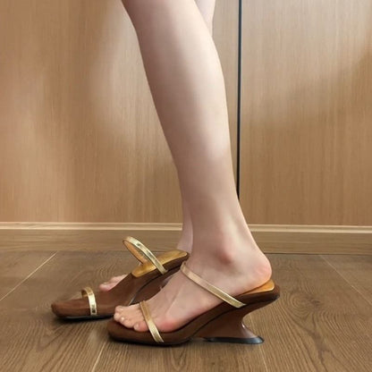 Wedge Slide Sandals Heel