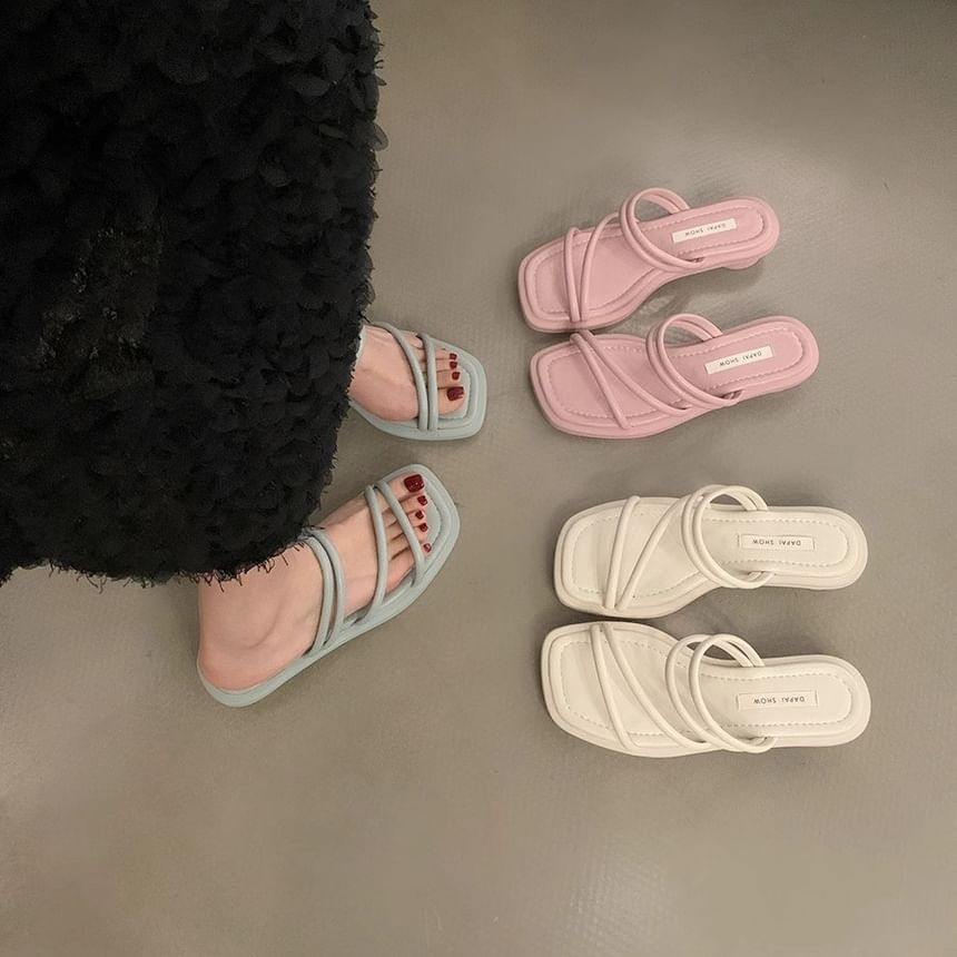 Flat Strappy Sandals Slide