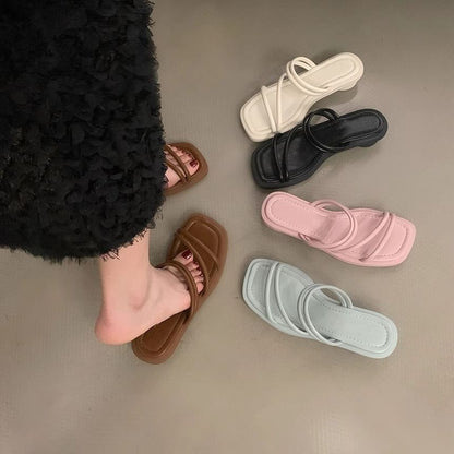 Flat Strappy Sandals Slide