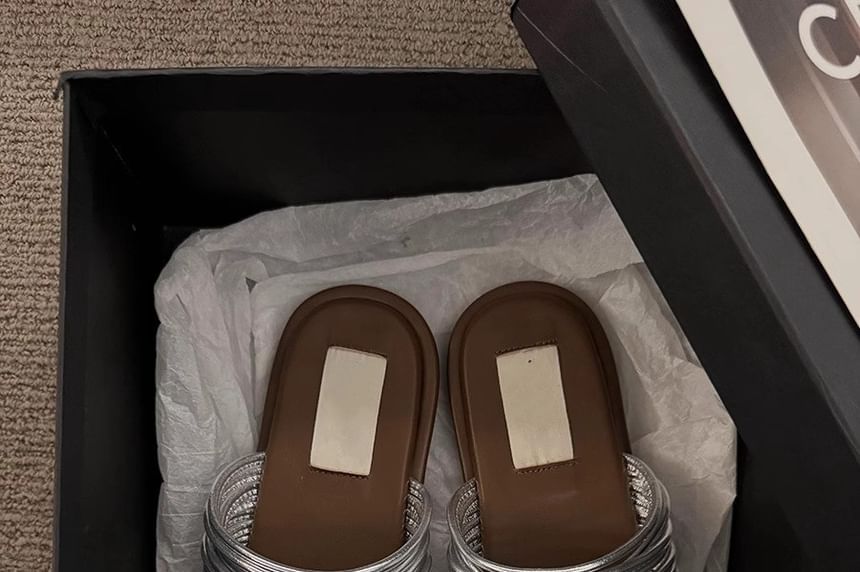 Sandals Flat Slide Toe Loop