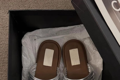 Sandals Flat Slide Toe Loop