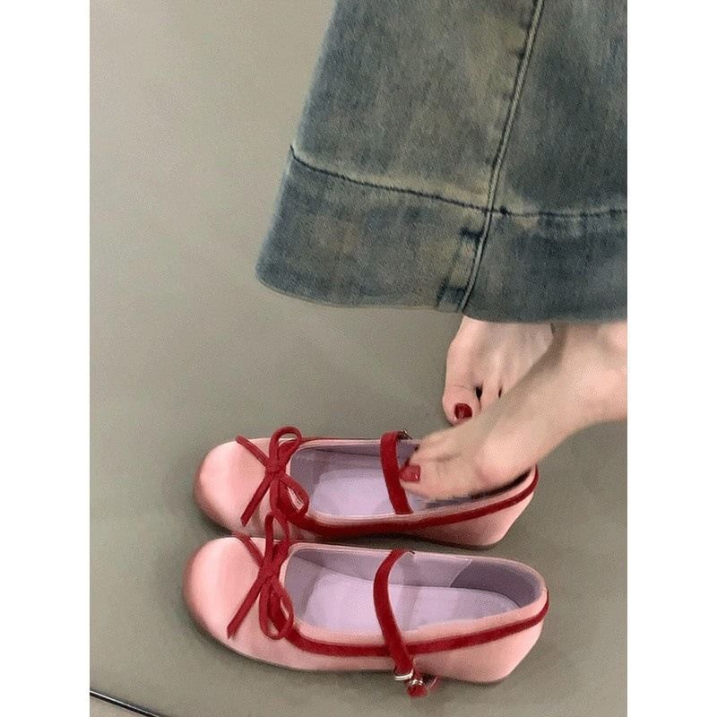 Hidden Shoes Bow Jane Two Wedge Heel Mary Tone