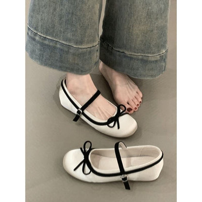 Hidden Shoes Bow Jane Two Wedge Heel Mary Tone