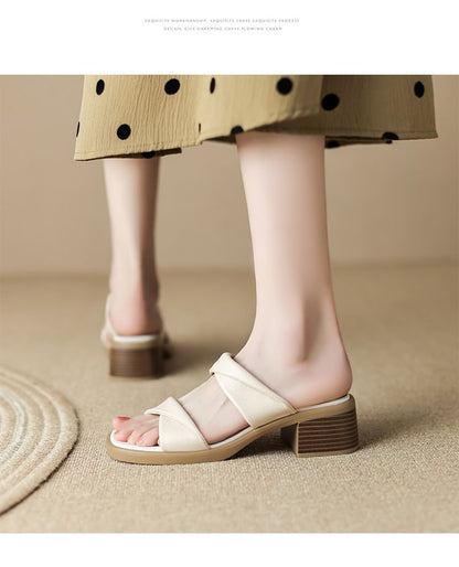 Slide Heel Chunky Sandals