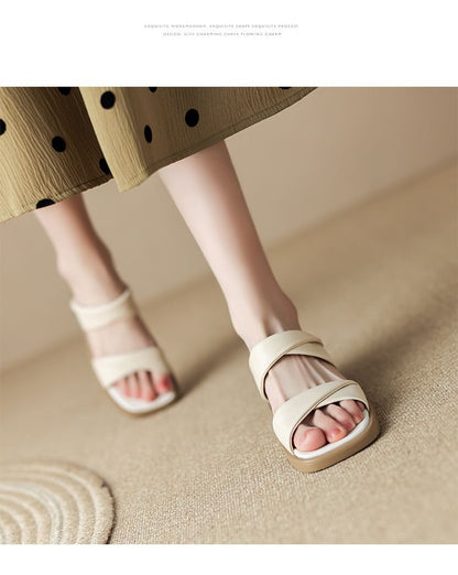 Slide Heel Chunky Sandals