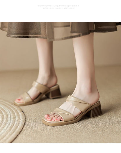Slide Heel Chunky Sandals