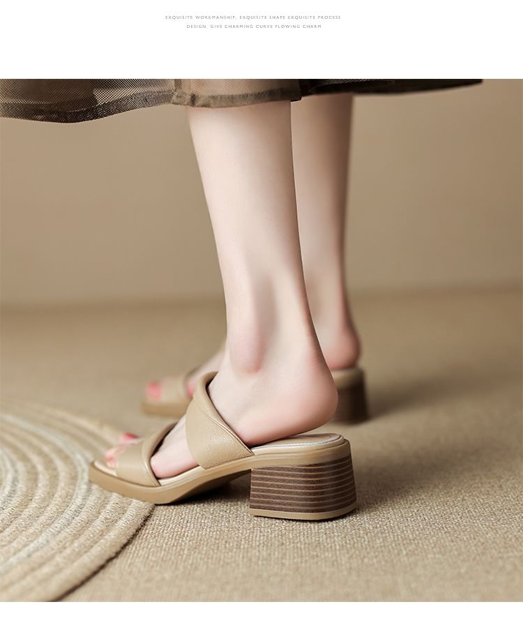 Slide Heel Chunky Sandals