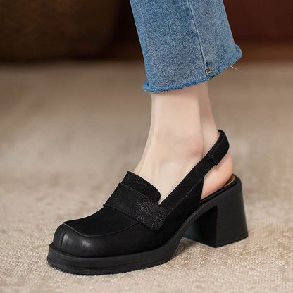 Heel Sandals Chunky Slingback