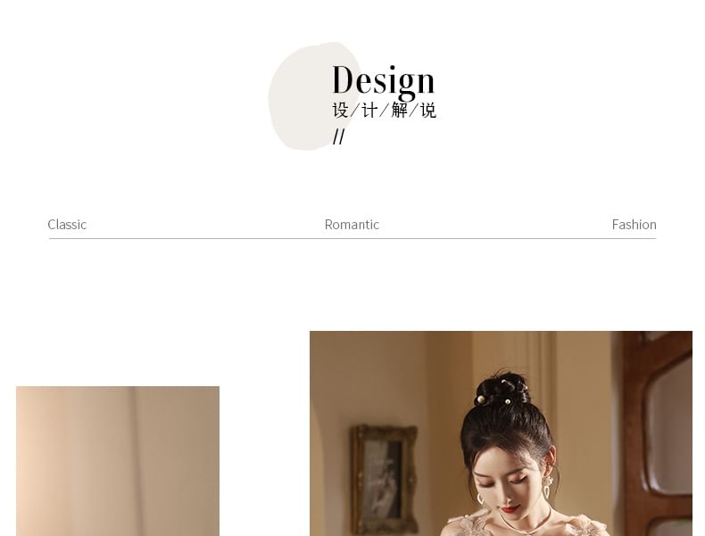 A-Line Gown Evening Wide Strap Floral