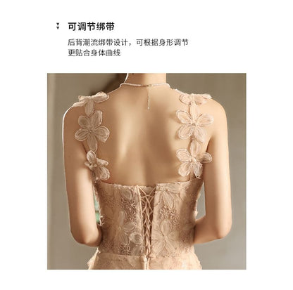 A-Line Gown Evening Wide Strap Floral