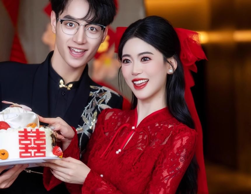 + Lace High Frog Buttoned Button-Up Waist Top Set: Midi Pencil Skirt Long-Sleeve