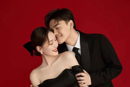 Bow A-Line Evening Gown Puff-Sleeve Off-Shoulder