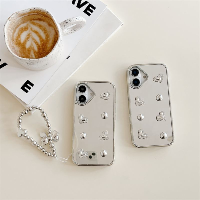/ Set Phone Mirrored Case Charm Butterfly