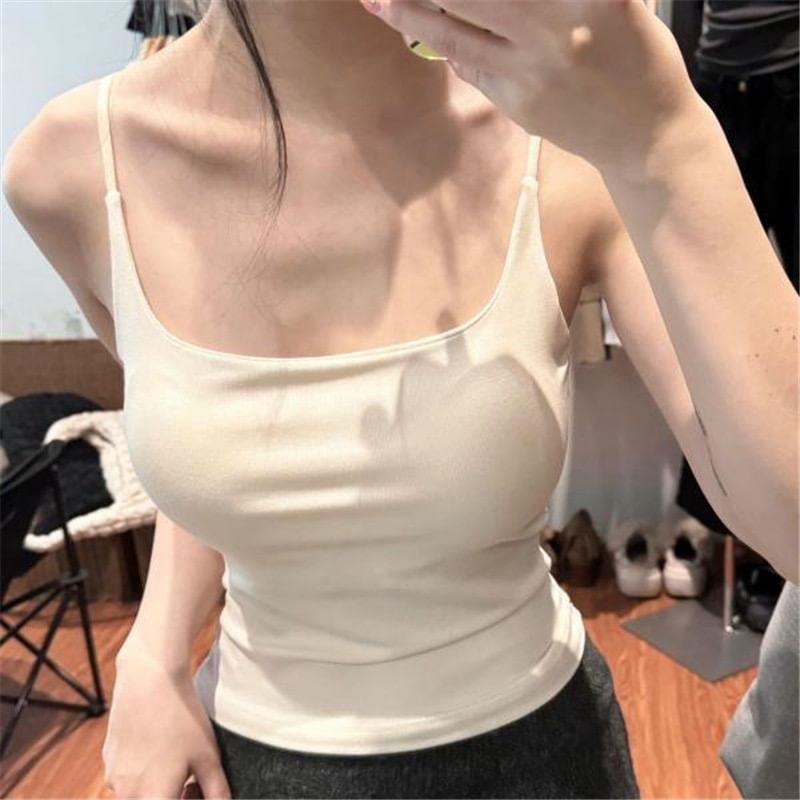 Padded Slim Cami Top Fit