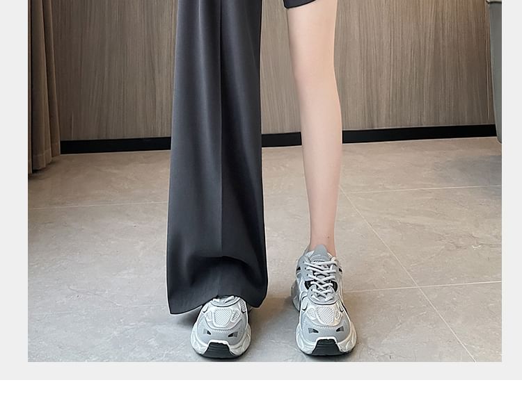 Rise Wide High Lace Slacks Panel Leg