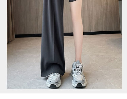 Rise Wide High Lace Slacks Panel Leg