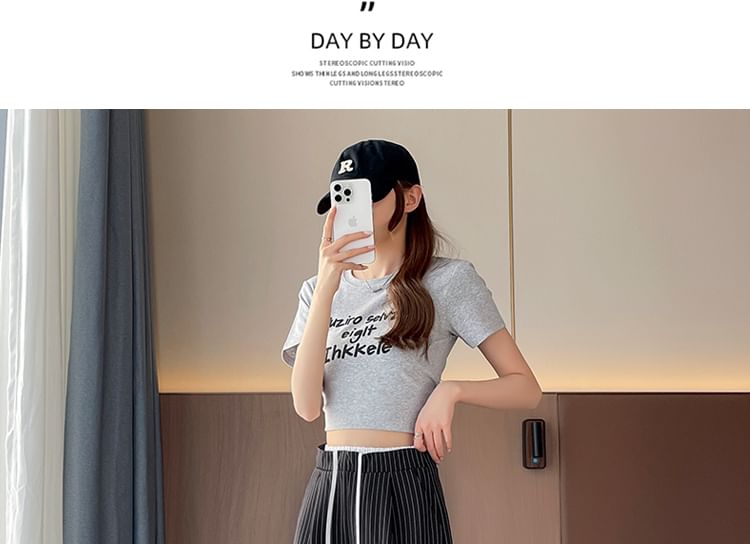 Waist Pinstriped Leg Pants Wide Drawstring Designs) (Various