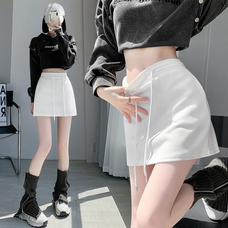 Skort Waist Plain Drawstring