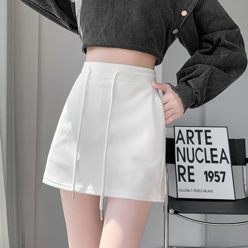Skort Waist Plain Drawstring