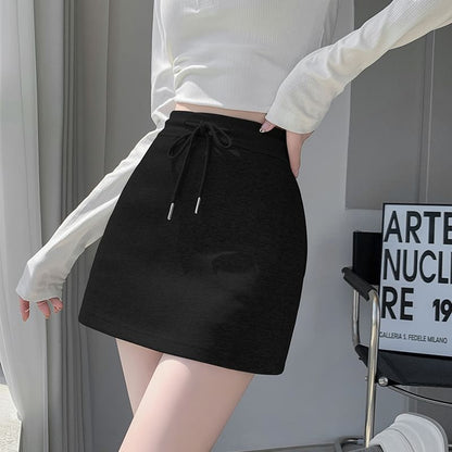 Skort Waist Plain Drawstring