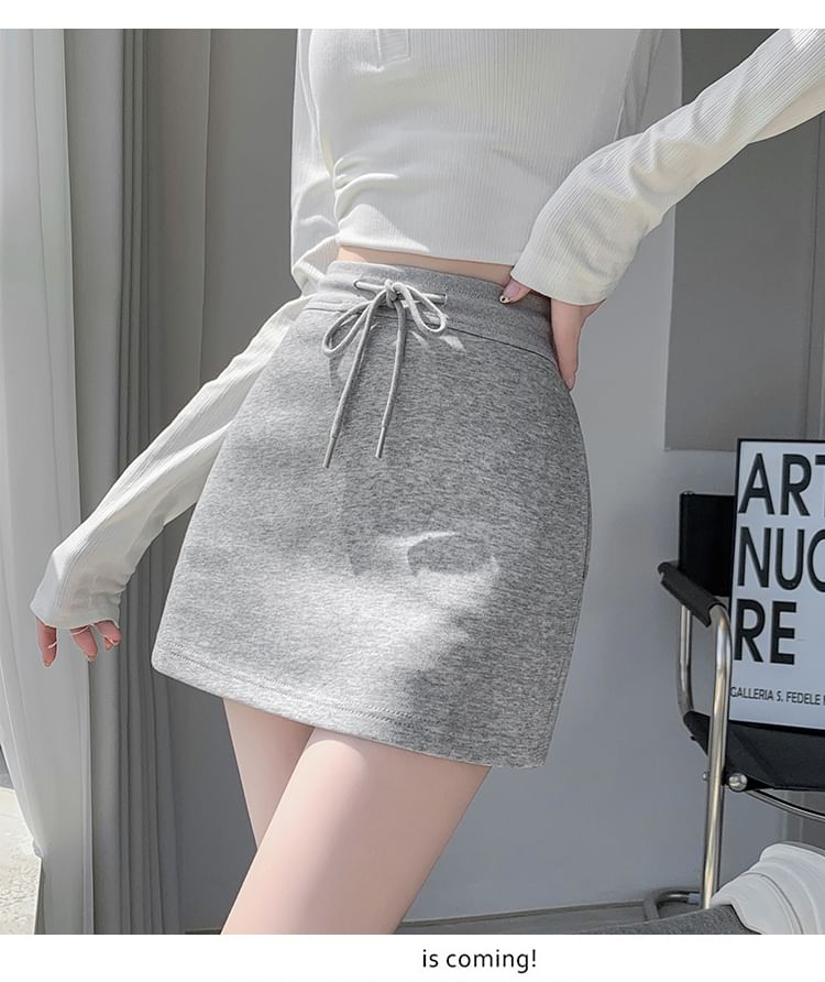 Skort Waist Plain Drawstring