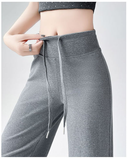 Waist Leg Wide Sweatpants (Various Drawstring Designs)
