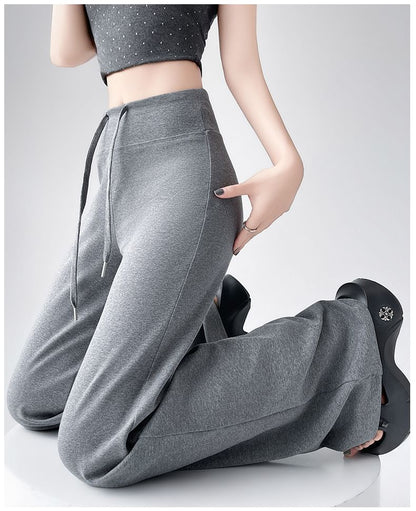 Waist Leg Wide Sweatpants (Various Drawstring Designs)