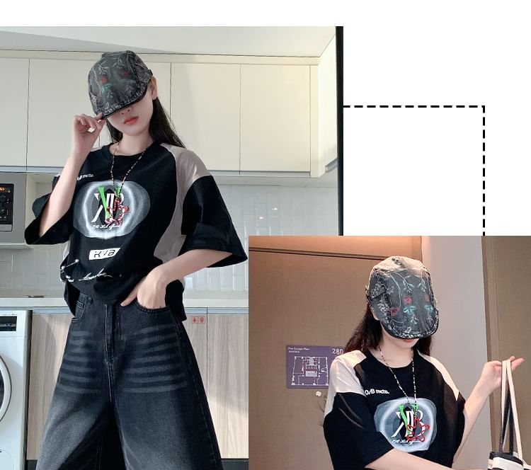 Wide Leg Washed Capri High Jeans Waist