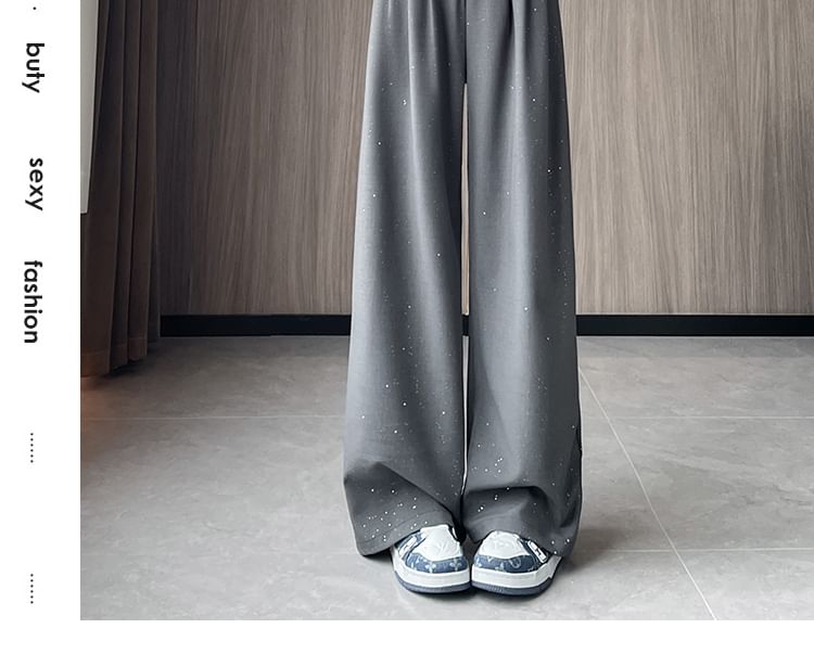 High (Various Panel Leg Wide Pants Waist Dress Sequin Lace Designs)