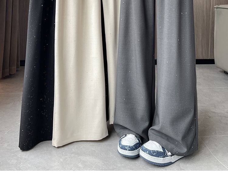 High (Various Panel Leg Wide Pants Waist Dress Sequin Lace Designs)