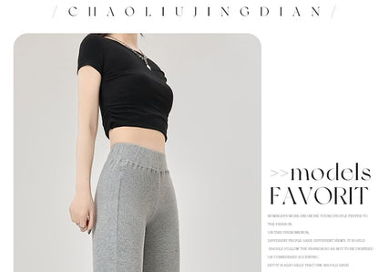 Flared Sweatpants High Rise