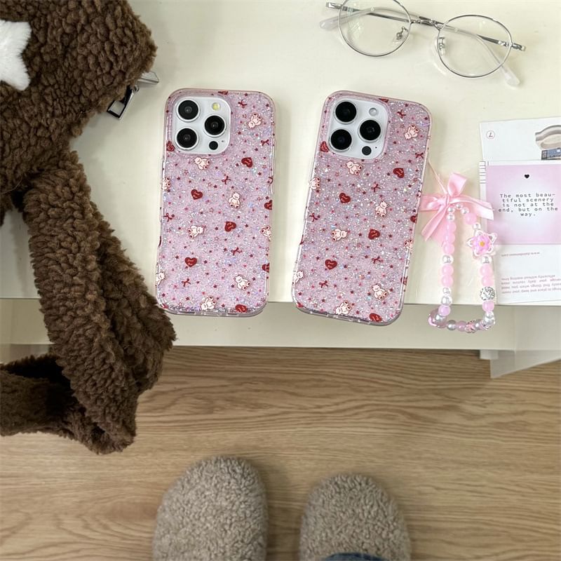 Bear Heart Phone Case / Strap / Set