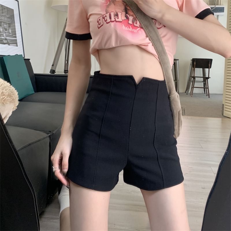 High Waist Shorts Plain Dress